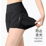 骆驼（CAMEL）防走光瑜伽短裤女高腰健身跑步三分裤 Y23BA4L0029D 幻影黑 M 实拍图