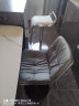 南皇（Nanhuang） 吧台现代升降椅子吧凳旋转吧椅前台收银台高凳子酒吧桌椅靠背椅 矮款-浅灰色-黑色底盘 实拍图