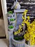 流水家园欧式流水摆件循环水景室内客厅落地加湿器鱼缸轻奢阳台装饰工艺品 273中号灰色【长48*宽48*高135】 实拍图