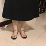 达芙妮凉鞋女舒适粗跟水钻装饰凉鞋时尚两穿拖鞋低跟沙滩鞋女鞋 黑色 38 实拍图