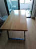 官顾 实木电脑桌北欧书房书桌简约家用办公学习写字桌简易卧室书法桌铁艺工作台长方形桌子 单桌:140*70*75cm 厚5cm 实拍图