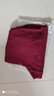 AB内衣保暖裤 女士三层夹棉纯棉中厚秋裤打底线裤秋冬棉毛裤T866 枣红T866 4XL 实拍图