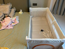 coolbaby多功能婴儿床可折叠可调高度可移动拼接床尿布台儿童宝宝床 魔方屋米【基础款】床 实拍图