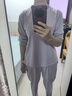蕉内（Bananain）棉棉305H男女士睡衣睡裤纯棉情侣家居服套装春夏季长袖长裤不闷汗 【女士】粉紫 S 实拍图