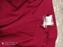兰威费雷中年装宽松女衬衫长袖春夏款洋气遮肚子中长款衬衣 酒红色 2XL 115-125 实拍图