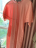 无印良品（MUJI）女式 凉感平纹套头短袖连衣裙女装裙子长裙早春新品纯棉BC2JBC4S 橙色条纹 M (160/84A) 晒单实拍图
