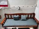圣多堡实木沙发组合小户型客厅简约新中式三人位木质沙发靠背长 柚木色 长160宽58高85【坐垫抱枕】 实拍图