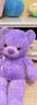乐怡萱毛绒玩具泰迪熊大熊猫公仔布娃娃熊玩偶抱抱枕熊送女友情人节礼物 薰衣草紫熊 80厘米（+玫瑰花） 实拍图