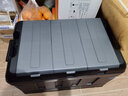 悦卡 汽车后备箱储物箱车载折叠收纳箱车用置物箱杂物整理箱户外露营 黑灰三盖-大号-约70L 实拍图
