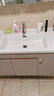 法恩莎（FAENZA）奶油风智能高清银镜柜陶瓷一体盆多收纳储物多层实木浴室柜组合 【舒尼智能美妆-冷热龙头】100cm 实拍图
