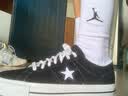 Converse匡威 One\/All Star 经典黑白翻毛皮男女鞋休闲运动板鞋 171587C 43 实拍图