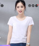 艾路丝婷夏装新款T恤女短袖上衣韩版修身体恤TX3560 白色V领 M 实拍图