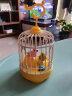 玩控 仿真小鸟带鸟笼儿童笼子有声会动会叫电动声控感应鸟儿童玩具 奶酪黄 实拍图