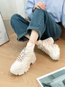 奥古狮登（Agsdon）老爹鞋女秋冬ins潮麦穗百搭鞋子女厚底增高运动鞋 231151 米杏 41 实拍图