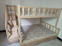 十亿客 儿童上下床实木床两层床高低床松木床上下铺多功能床无漆 梯柜上140下160+抽屉书架+床垫 实拍图
