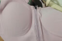 范斯蒂克（vansydical）运动内衣前置拉链女高强度跑步防震防下垂文胸健身背心外穿瑜伽服 藕紫色 FBF2214606 L 实拍图