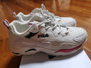 斐乐（FILA）男鞋跑步鞋轻便运动鞋情侣款男女透气慢跑鞋老爹鞋男子休闲鞋 微白/火红-WR 42.5 实拍图