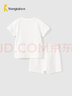 童泰（TONGTAI）婴儿内衣套装夏季纯棉宝宝衣服儿童薄款家居服内衣短袖短裤 白色 90 cm 实拍图