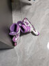 捷豹溜冰鞋儿童轮滑鞋男女初学者旱冰鞋可调滑冰鞋 紫色8轮闪光（头盔+护具+鞋包） 小码S（鞋标31-34）3-5岁穿 实拍图