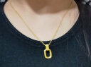 周大福母亲节礼物复古双环ins黄金项链(工费560)45cm约5.25gF217317 实拍图