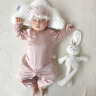 木珑兔（MULONGRABBIT）婴儿夏天衣服薄款新生儿宝宝包屁衣短袖真丝连体衣礼盒100%桑蚕丝 樱桃粉 66 晒单实拍图