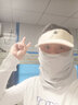 彩卡莹冰丝防晒面罩口罩男士套头围脖全脸基尼紫外线户外卖骑车夏季骑行 浅白色【面罩+帽子+冰袖】 实拍图
