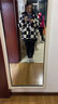 鸭鸭（YAYA）羽绒服女短款一手长2022年冬季新款保暖宽松女士外套HS 黑白格色 M (160) 实拍图