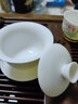 心去處白瓷三才盖碗茶杯高档素烧羊脂玉瓷不烫手家用大容量陶瓷功夫茶具 素烧羊脂玉瓷凌云盖碗-礼盒装 实拍图