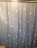 映容浴帘免打孔浴帘杆套装浴帘布防水浴室遮挡帘淋浴隔断帘卫生间窗帘 星星 伸缩杆70-120+浴帘100宽*180高+绑带 实拍图
