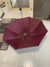 天堂雨伞创意三折伞折叠伞加固女男学生纯色晴雨伞两用单人伞定制LGOO 酒红 实拍图