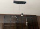 雷士（NVC）餐厅吊灯LED现代简约北欧轻奢黑金餐桌带射灯长条WHDD40D/G-01 实拍图