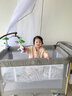 酷豆丁婴儿床蚊帐拼接大床便携可折叠婴儿床围栏新生儿可移动多功能bb床 春日青豪华版 实拍图