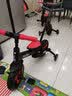 Nadle纳豆儿童平衡车可折叠三轮车脚踏车宝宝2-3-6岁溜娃自行车手推车 波尔多红+推杆 12寸 红色 实拍图