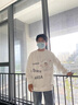 至唯卫衣连帽男春秋冬季潮牌宽松潮流加绒加厚上衣青少年蜡笔小新衣服 B371-LMWY312白色常规款 M【推荐85-105斤】 实拍图