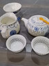 瓷牌茗茶具（cipaiming teaset）瓷牌茗 青花瓷功夫茶具套装玲珑镂空整套陶瓷泡茶具茶壶茶杯 【向阳花】玲珑全套-12件套 实拍图