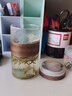 容山堂 木套玻璃绿茶杯 过滤泡茶带盖办公杯茶水分离家用水杯茶具 锤目纹木套玻璃月牙泡茶杯-小号 实拍图
