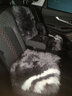 达令河汽车坐垫冬季纯羊毛澳洲皮毛一体加厚保暖长羊毛坐垫单个座椅垫套 Y75灰色（前座一片+腰靠） 实拍图