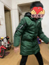G.duck童装儿童羽绒服男童中长款加厚外套冬季中大童冬装防风保暖棉服 织带款墨绿色【棉服】 140 建议130-140cm9-10岁 实拍图