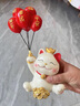 赟娅入户玄关摆件招财猫客厅电视柜酒柜家居软装饰品新房乔迁新居礼品 幸运气球猫+白水晶画+萌萌猫 实拍图