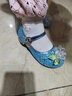 忆爱爱莎公主鞋女童水晶鞋儿童艾莎公主鞋子高跟鞋小女孩凉鞋表演鞋 蓝色水晶 28码 内长18cm 实拍图