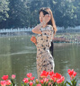 妍莉芬（yanlifen）2025年新款法式茶歇裙收腰气质长裙子显瘦露背碎花连衣裙女夏天 杏色 L 实拍图