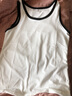 妙麦乐夏季韩版新款时尚字母印花吊带背心女外穿无袖T恤修身打底衫 白色【纯色】 均码 80-120斤 实拍图