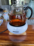 borunHOME加厚玻璃蒸煮一体茶壶煮茶器1.3L大容量蒸汽喷淋电陶炉烧水壶茶具 C款壶【1.3L】+鼓型白色炉 实拍图