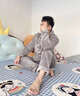雅鹿睡衣男秋冬加厚加绒法兰绒套装珊瑚绒家居服开衫拉链大码保暖冬装 NSQZM-25507浅灰 XL 建议【120-140斤】 实拍图