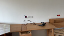 源氏木语实木双人书桌书柜组合橡木学习桌简约电脑桌两桌一柜原木色2.0米 晒单实拍图