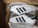 阿迪达斯（adidas）三叶草男鞋女鞋 25冬新款贝壳头情侣款运动鞋子时尚休闲防滑板鞋 大童鞋/白/贝壳头 SUPERSTAR II 38 内长235mm 实拍图