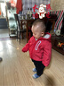 戴维贝拉（DAVE＆BELLA）童装儿童新年外套男童秋冬外衣女童连帽上衣宝宝衣服加绒款 实拍图