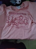萨姆依     oversize潮牌卡通小熊印花纯棉短袖T恤女学生夏季新款宽松情侣百搭tee半袖上衣 粉色 M 实拍图