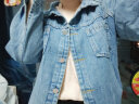 麦士惠 牛仔外套女春季韩版复古显瘦宽松bf百搭学生牛仔夹克上衣 蓝色 M 实拍图