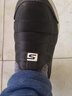 红青百年休闲鞋男冬款加绒棉鞋一脚蹬中老年软底防滑健步鞋男女旅游户外鞋 黑色(男款) 44 实拍图